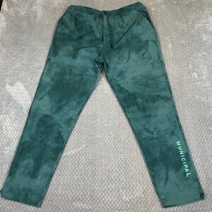 Municipal Sport Utility Gear‎ Mens L Green Tie Dye Jogger Pants Active Athletic